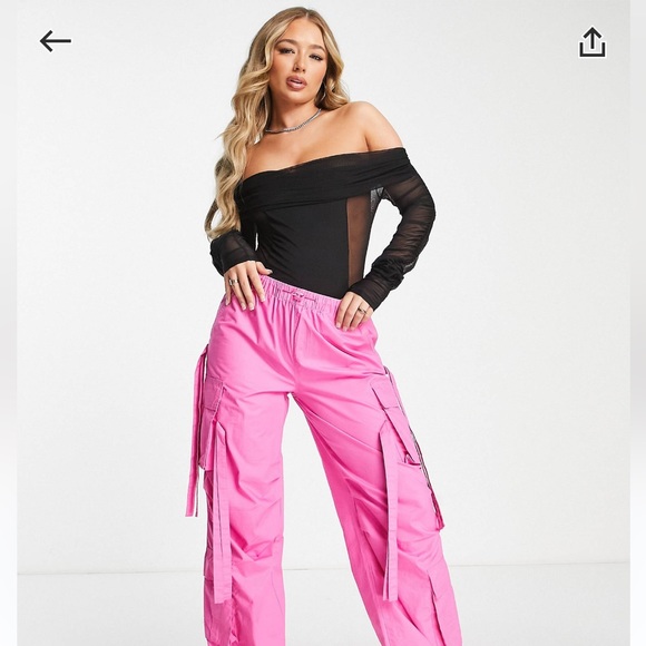 ASOS - ASYOU mesh corset long sleeve bodysuit - Picture 3 of 3